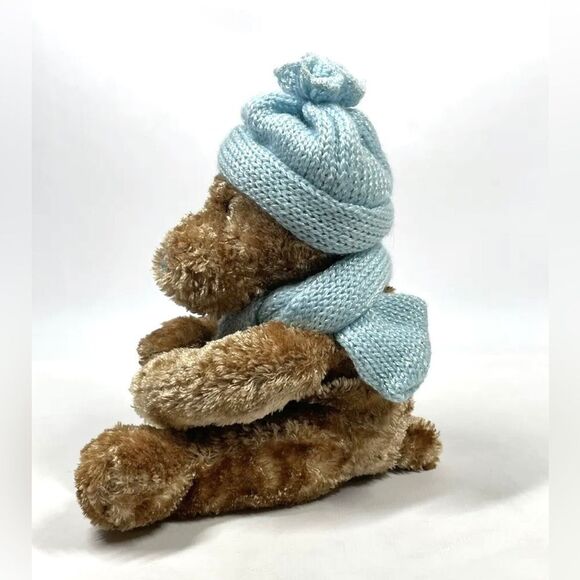 Dan Dee Collectors Choice Winter Bear Plush It’s A Boy Blue Scarf Hat Hug Arms - Picture 3 of 6